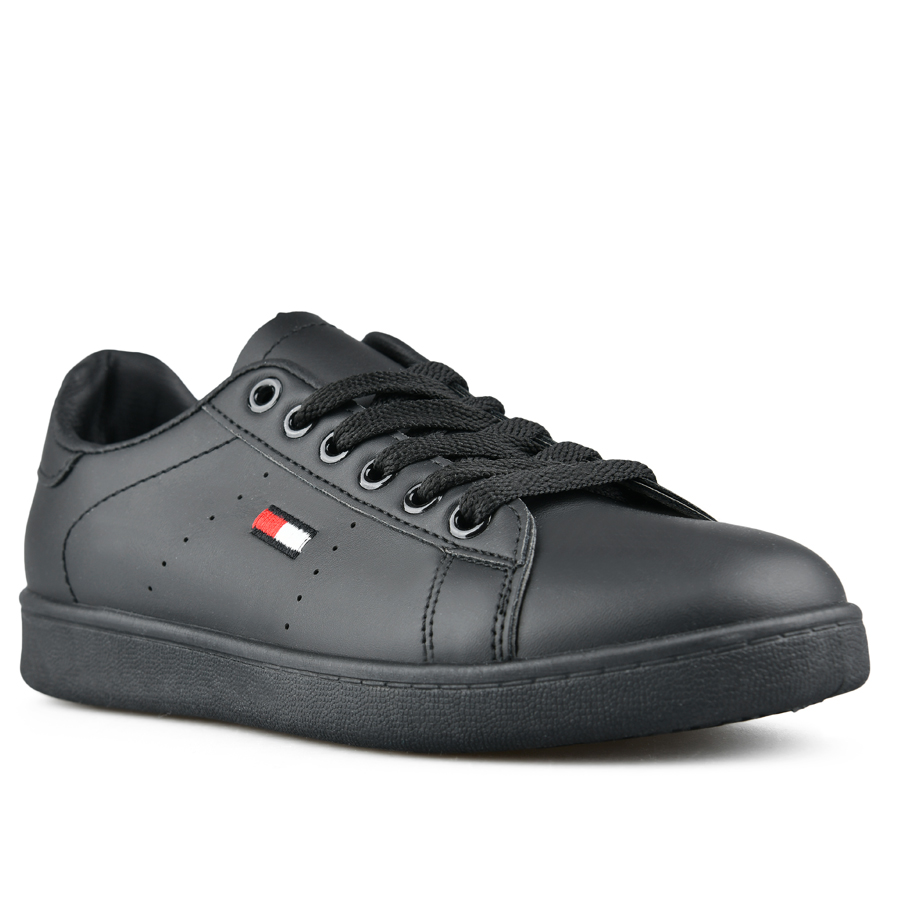 ανδρικά sneakers οικολογικό δέρμα μαύρο 0