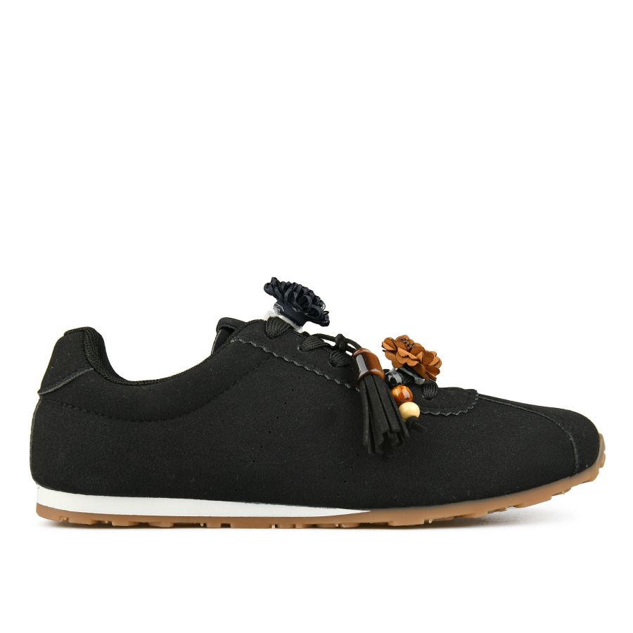 γυναικεία αθλητικά παπούτσια οικολογικό δέρμα μαύρο 0