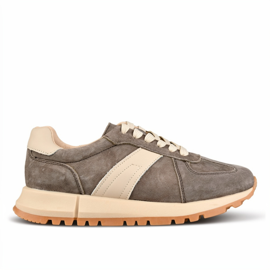 дамски маратонки естествена кожа кафяви 0