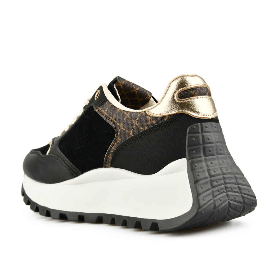 γυναικεία sneakers οικολογικό δέρμα μαύρο 3
