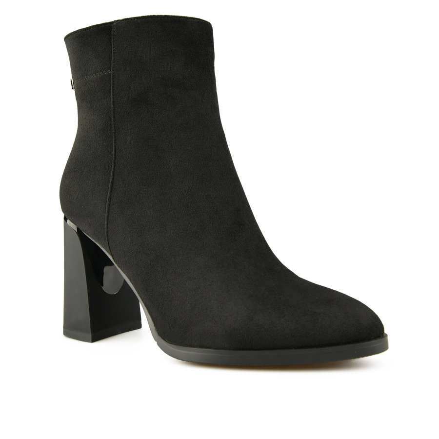 γυναικεία μποτάκια ύφασμα μαύρο 1