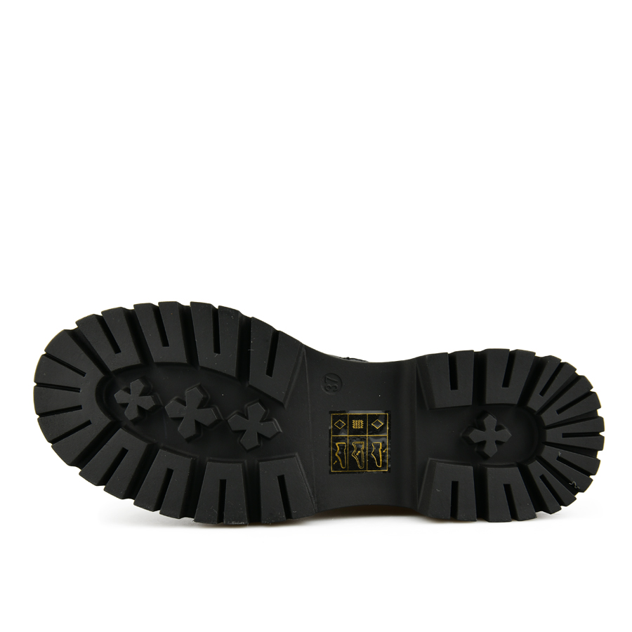 γυναικεία μποτάκια ύφασμα/οικολογικό δέρμα μαύρο 4