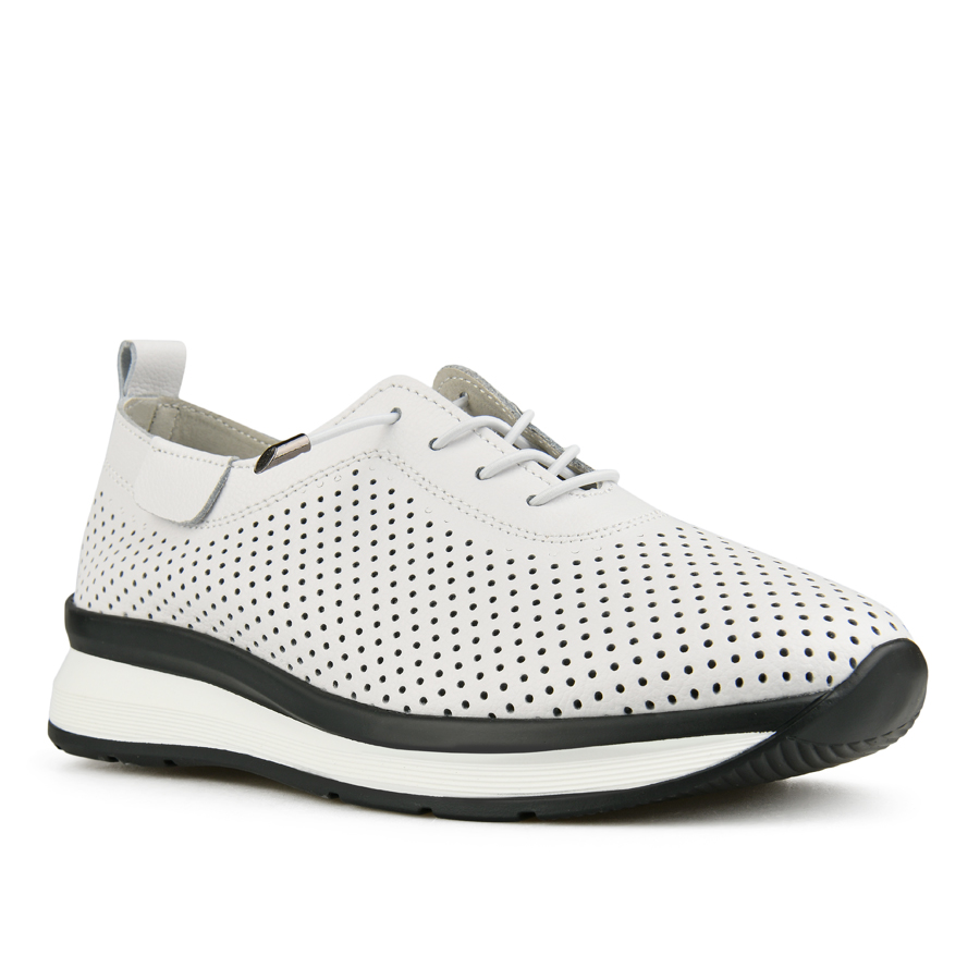 дамски обувки естествена кожа бели 2