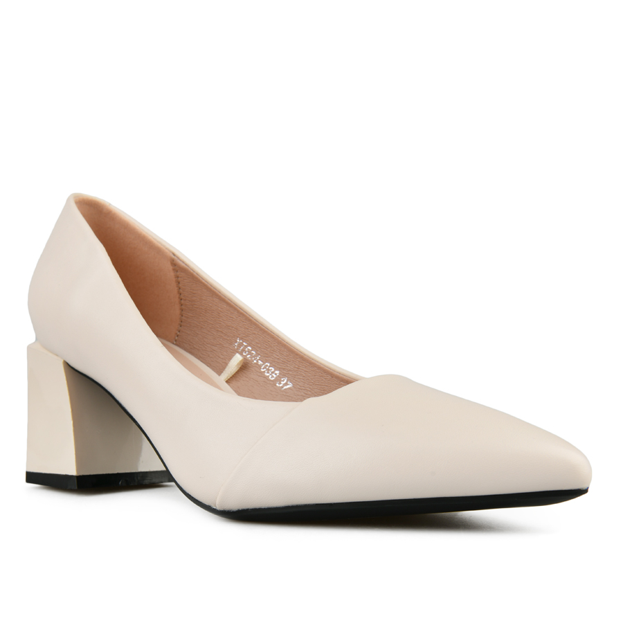 дамски обувки еко кожа светло бежови 1