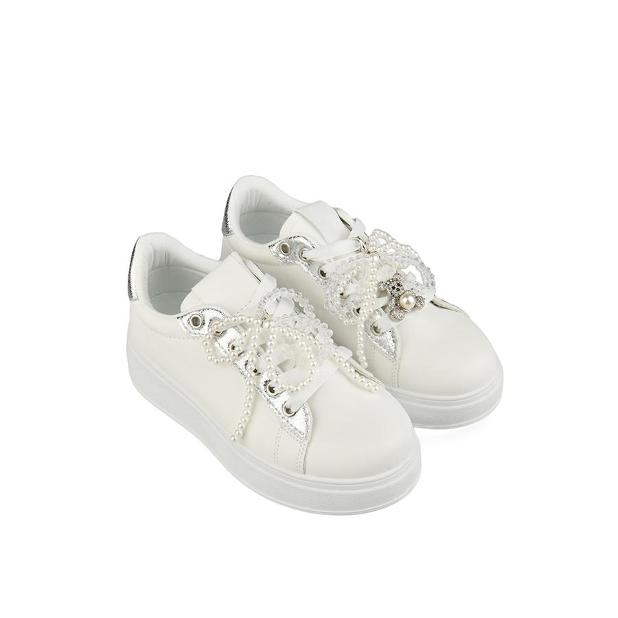 adidași copii piele ecologică alb 0