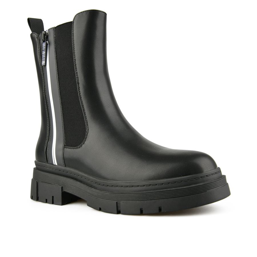 botine damă piele ecologică negru 1
