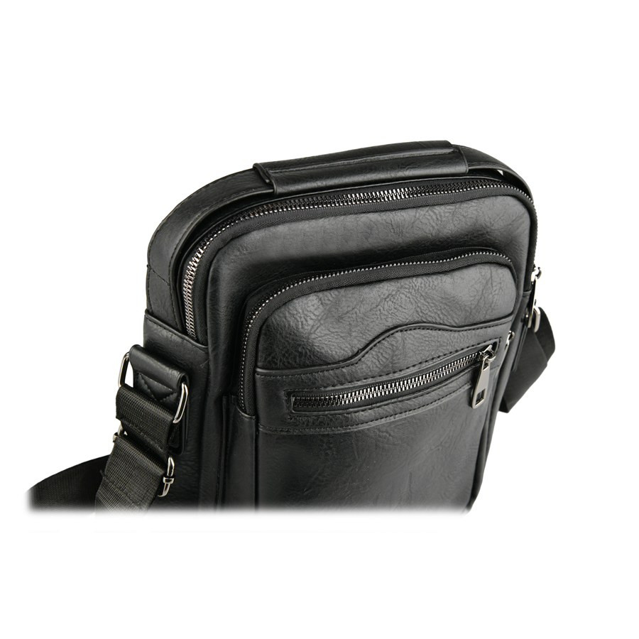 geantă bărbați piele ecologică negru 2