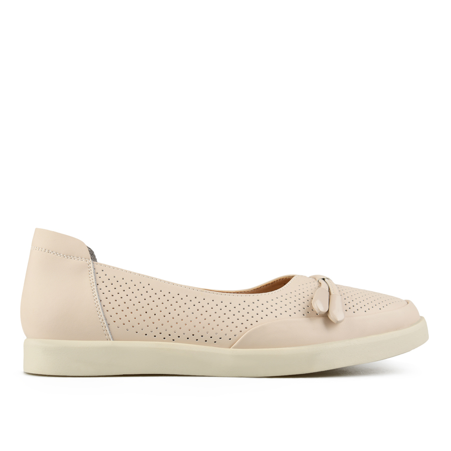 дамски обувки естествена кожа бежови 0