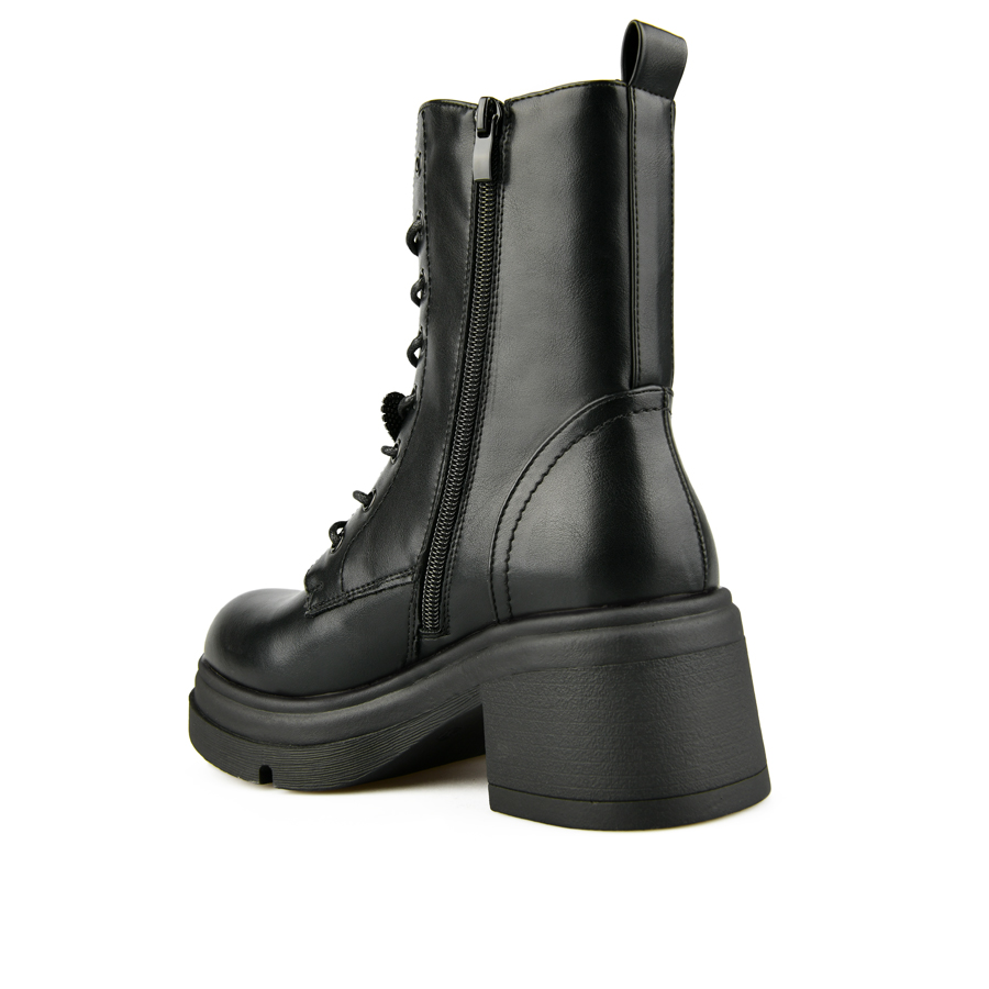 botine damă piele ecologică negru 3