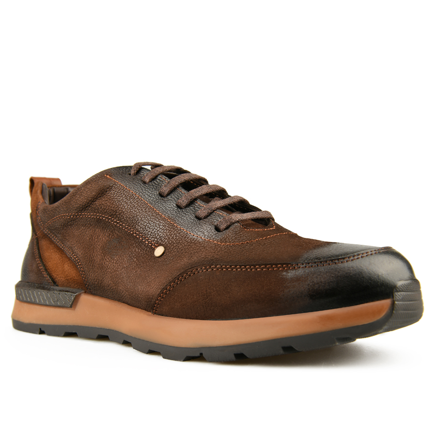 ανδρικά παπούτσια φυσικό δέρμα καφέ 2