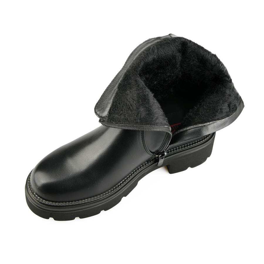 botine damă piele ecologică negru 5