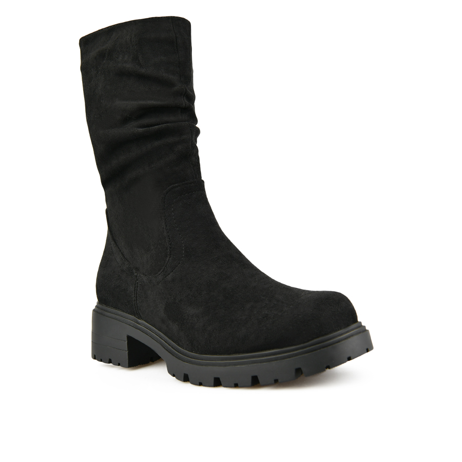 botine damă textil negru 1