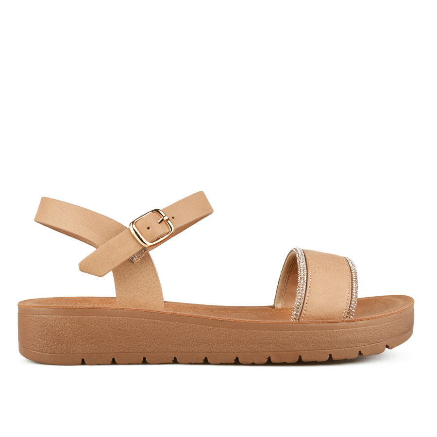 γυναικεία σανδάλια οικολογικό δέρμα μπεζ 0