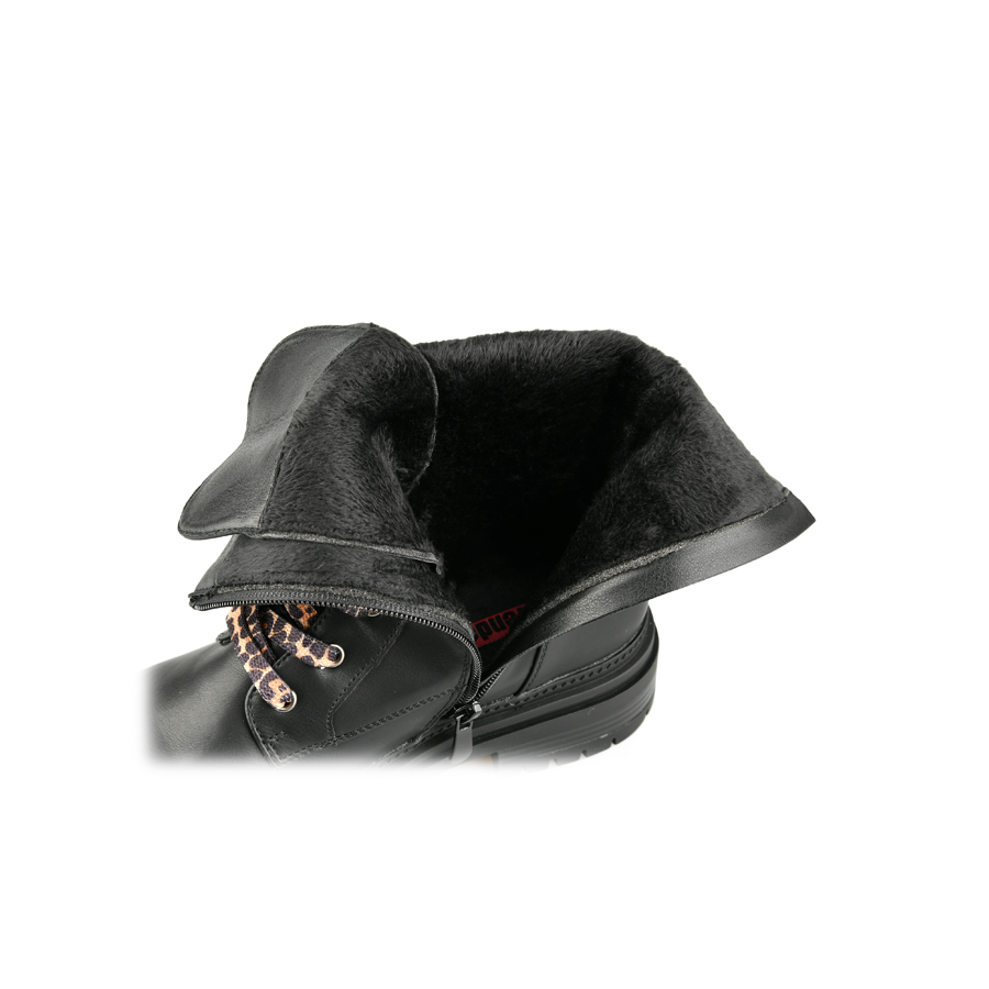 botine damă piele ecologică negru 5