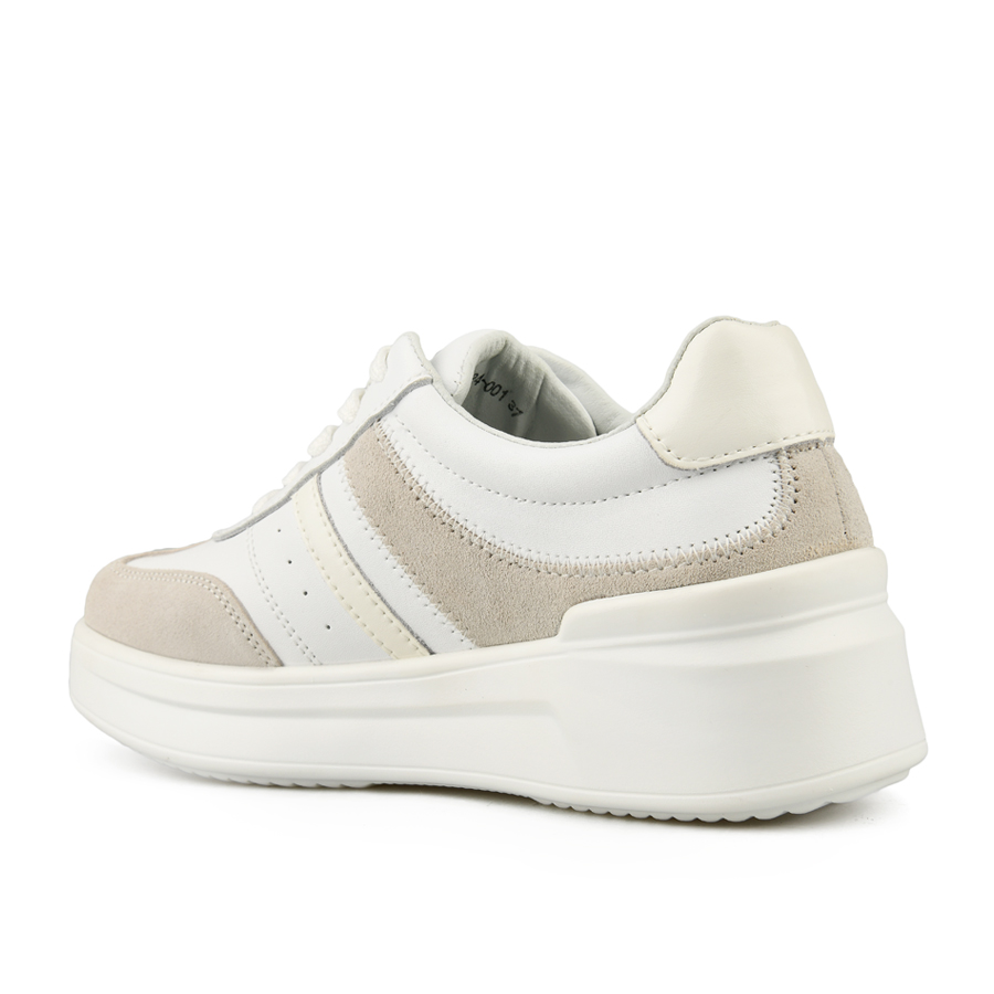 γυναικεία παπούτσια φυσικό δέρμα λευκά 3