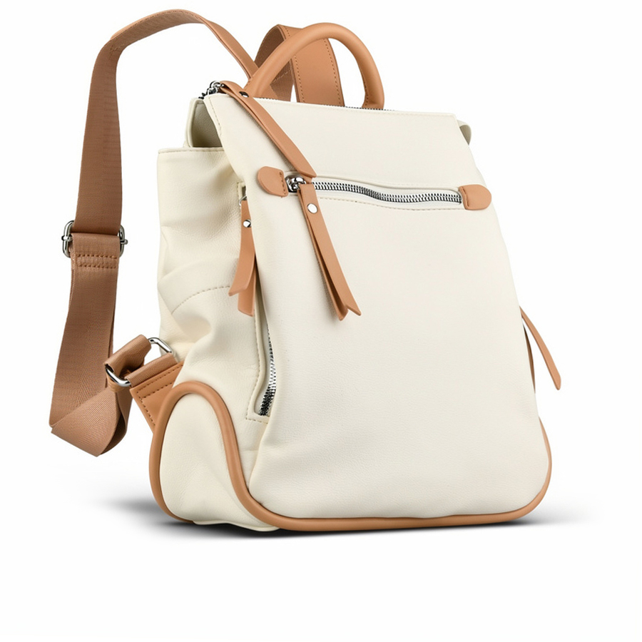 дамска раница еко кожа бяла 0