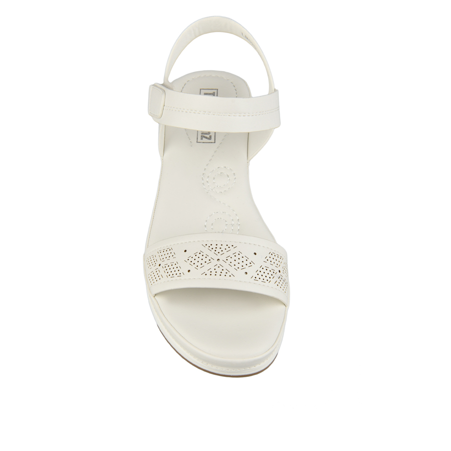 дамски сандали еко кожа бели 1