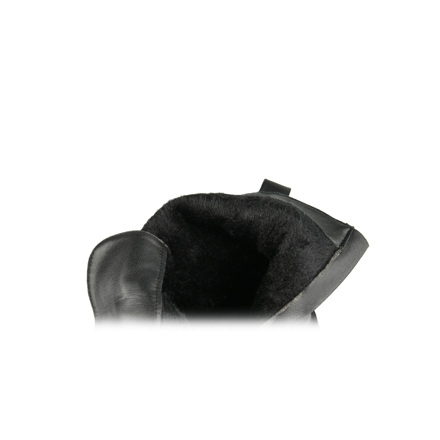 γυναικεία μποτάκια οικολογικό δέρμα μαύρο 4