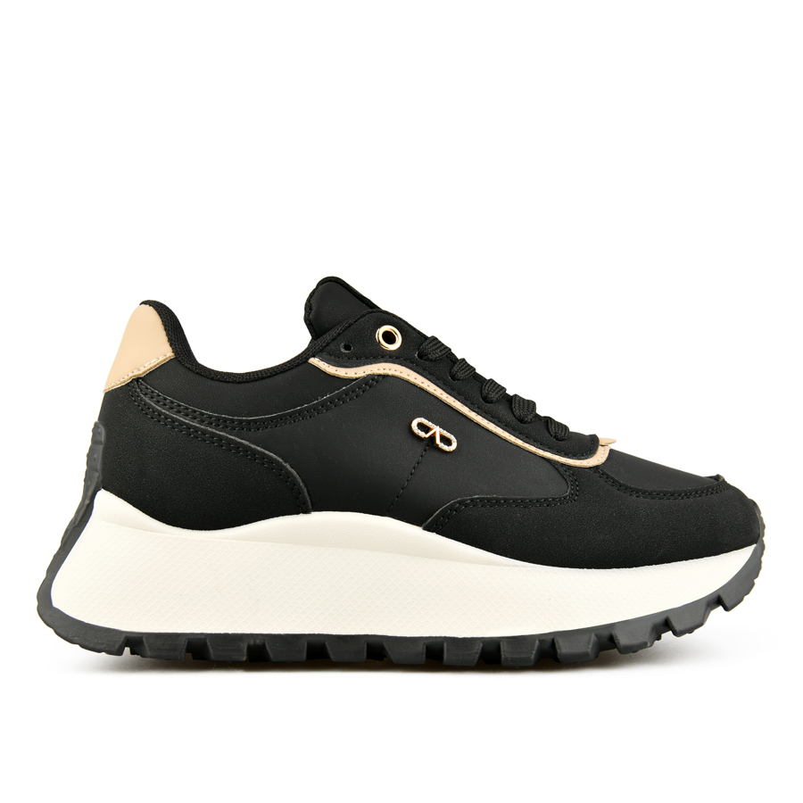γυναικεία sneakers οικολογικό δέρμα μαύρο 0