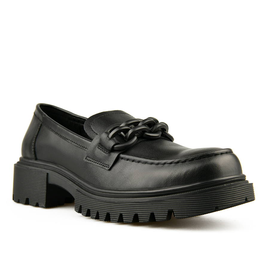 γυναικεία παπούτσια φυσικό δέρμα μαύρο 1