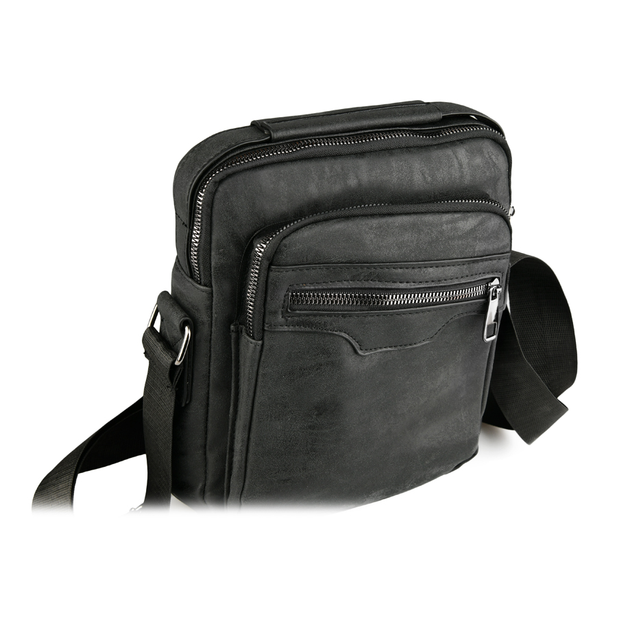 geantă bărbați piele ecologică negru 2