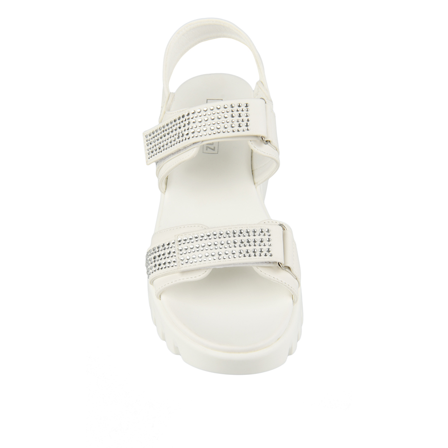 sandale damă piele ecologică alb 1