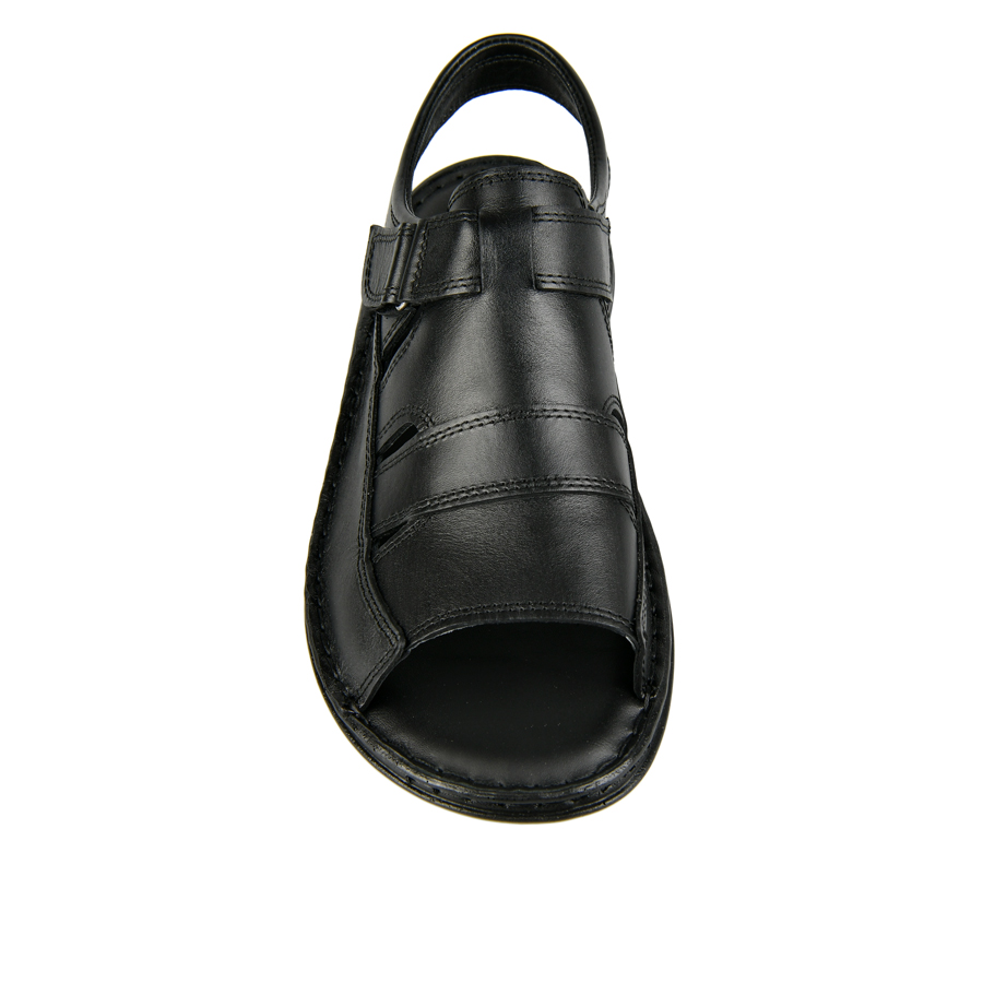 ανδρικά σανδάλια φυσικό δέρμα μαύρο 1