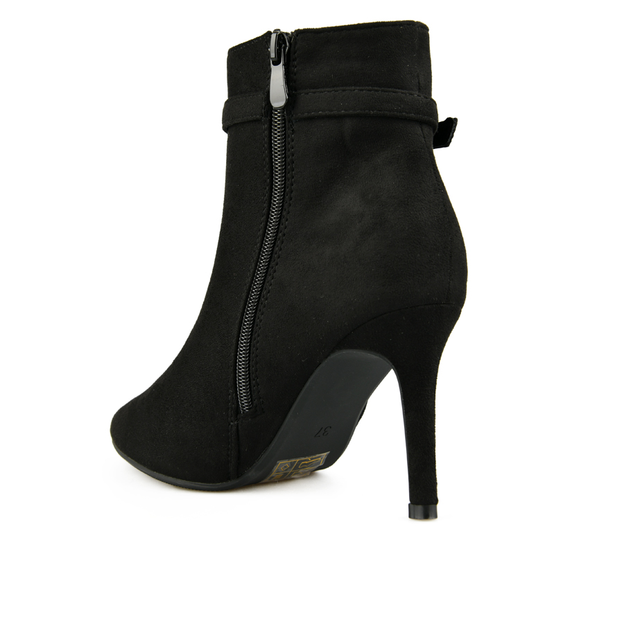 botine damă textil negru 3
