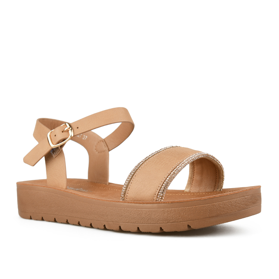 γυναικεία σανδάλια οικολογικό δέρμα μπεζ 2