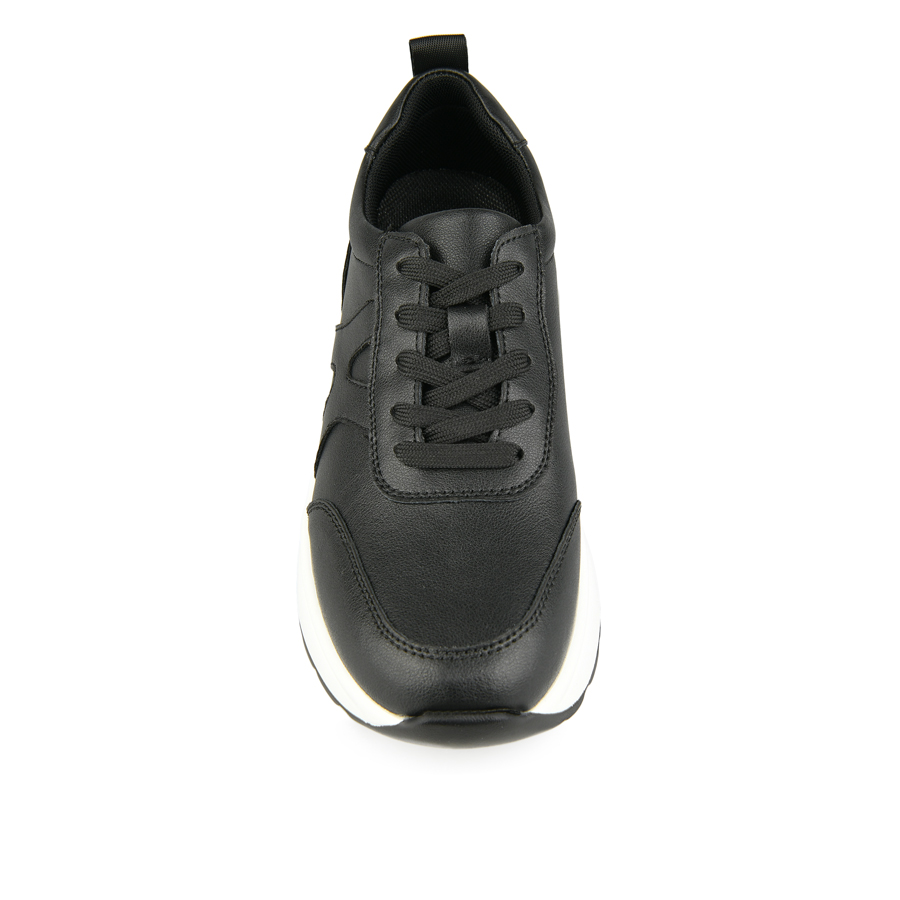 adidași damă piele naturală negru 2