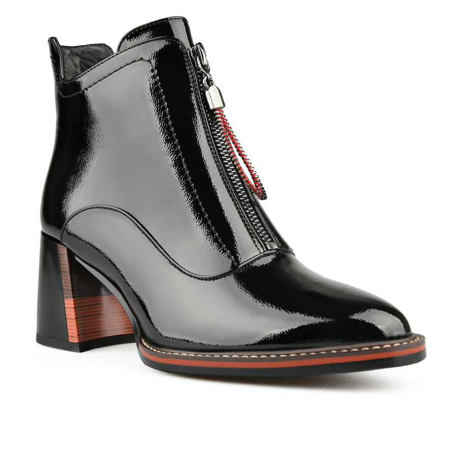botine damă piele ecologică negru 1