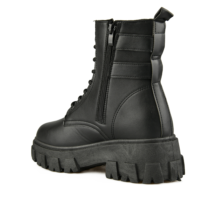 γυναικεία μποτάκια οικολογικό δέρμα μαύρο 3