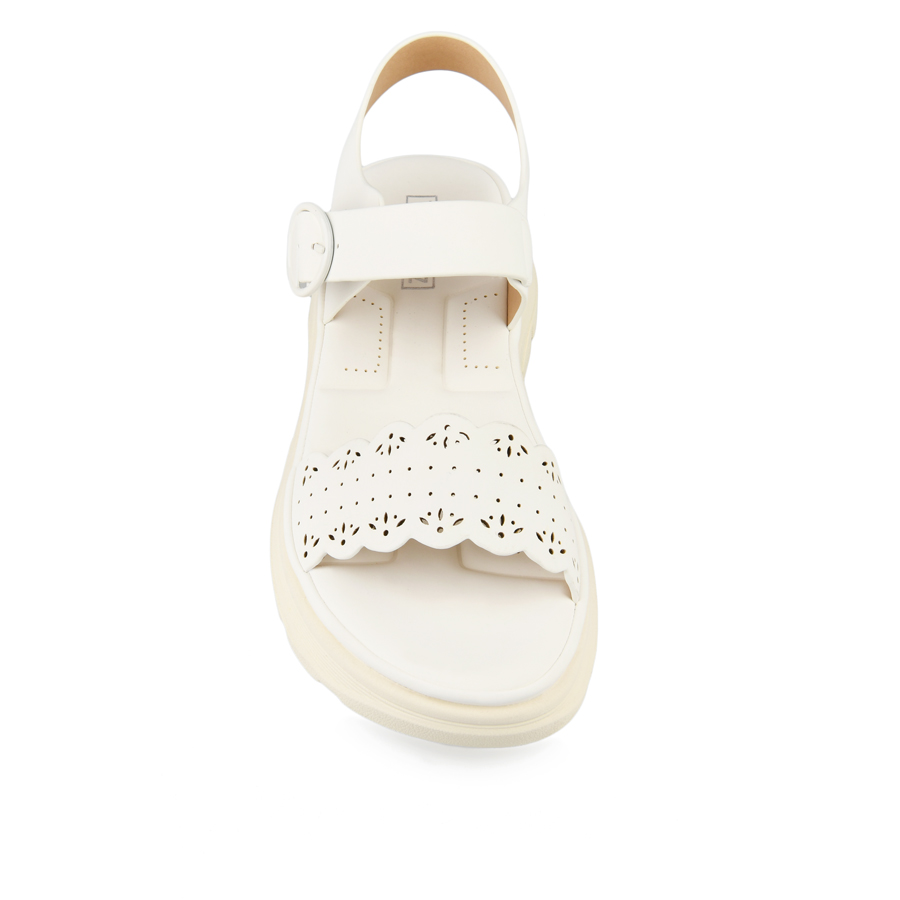 sandale damă piele ecologică alb 1