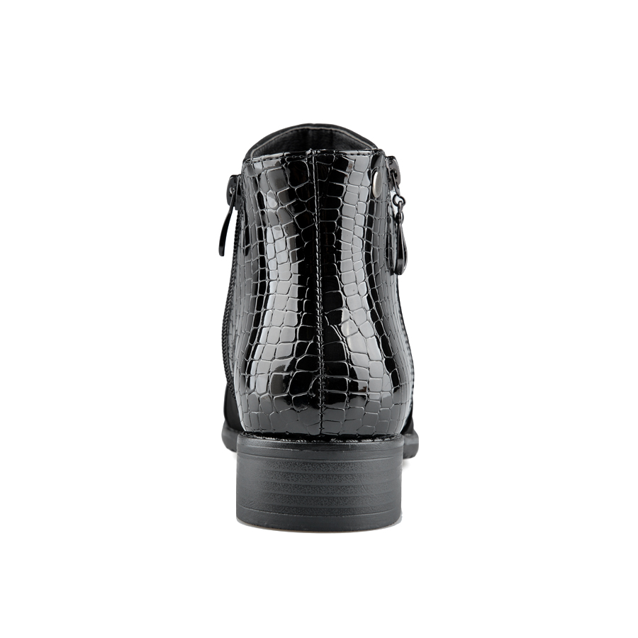 botine damă textil negru 4