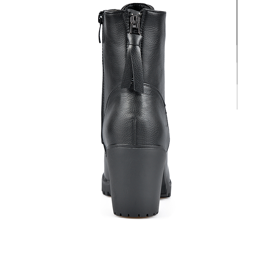 botine damă piele ecologică negru 4