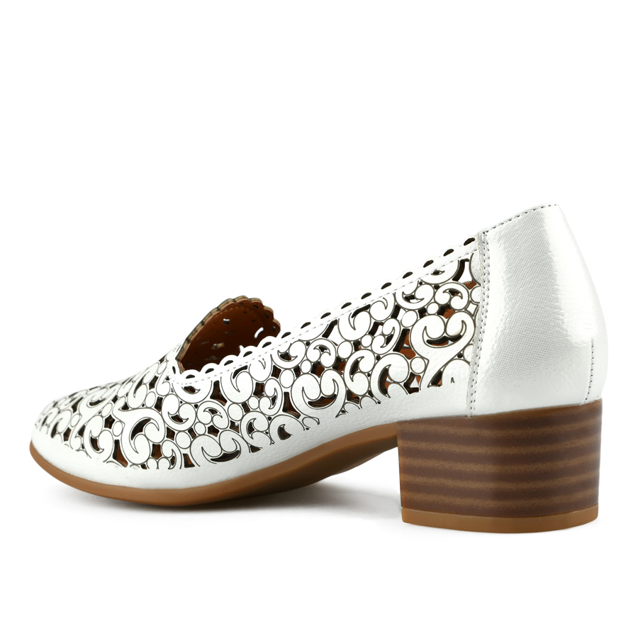 γυναικεία παπούτσια οικολογικό δέρμα λευκά 3