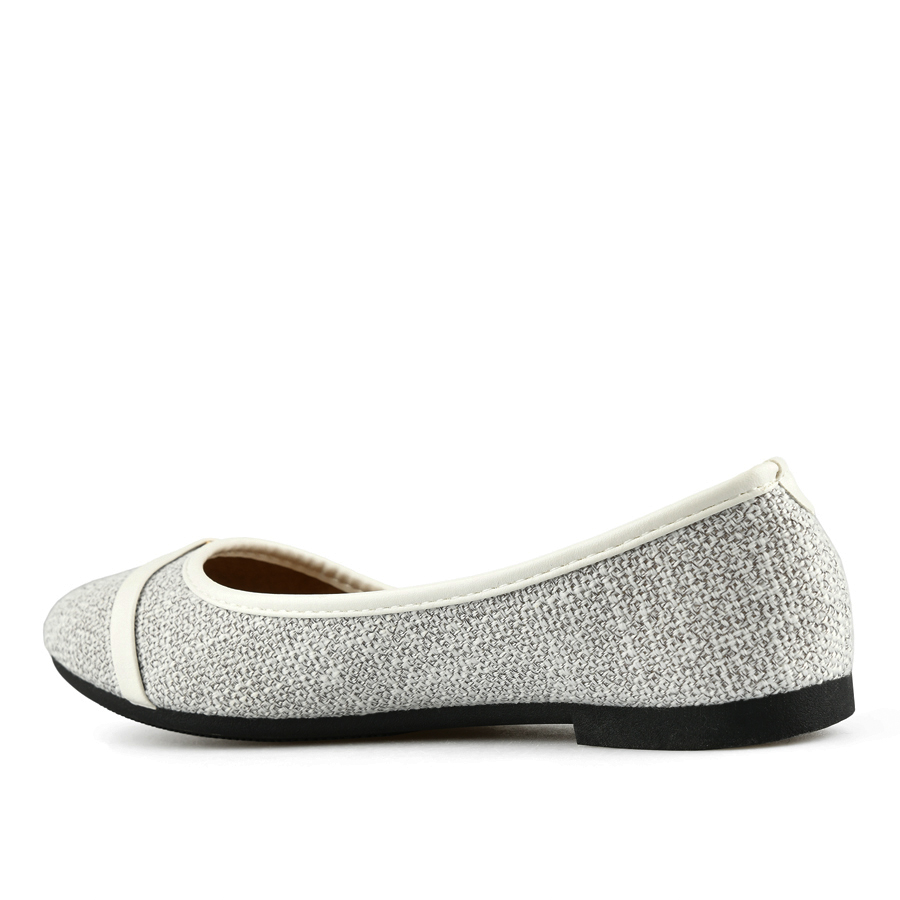 γυναικεία παπούτσια ύφασμα λευκά 2