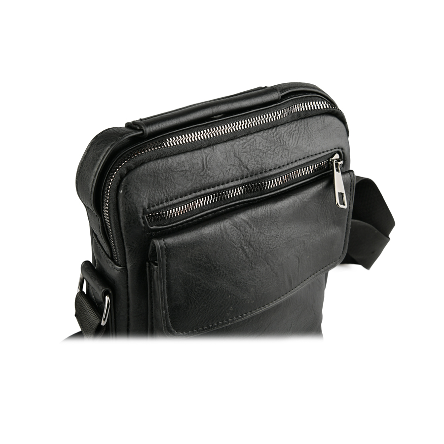 geantă bărbați piele ecologică negru 2