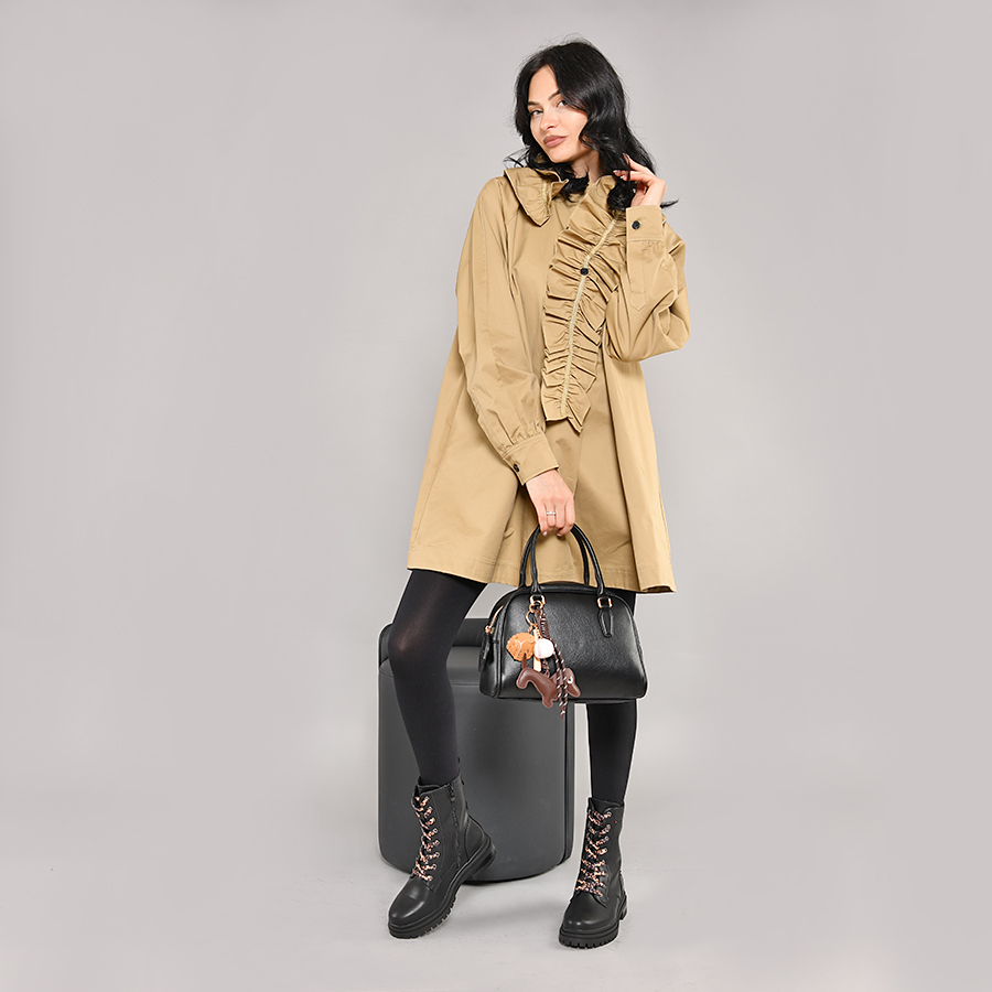 γυναικεία τσάντα οικολογικό δέρμα μαύρη 3