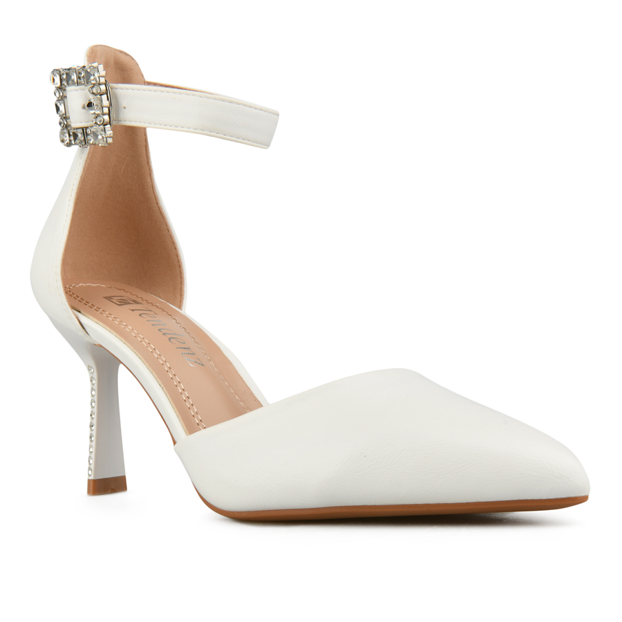 γυναικεία σανδάλια οικολογικό δέρμα λευκά 1