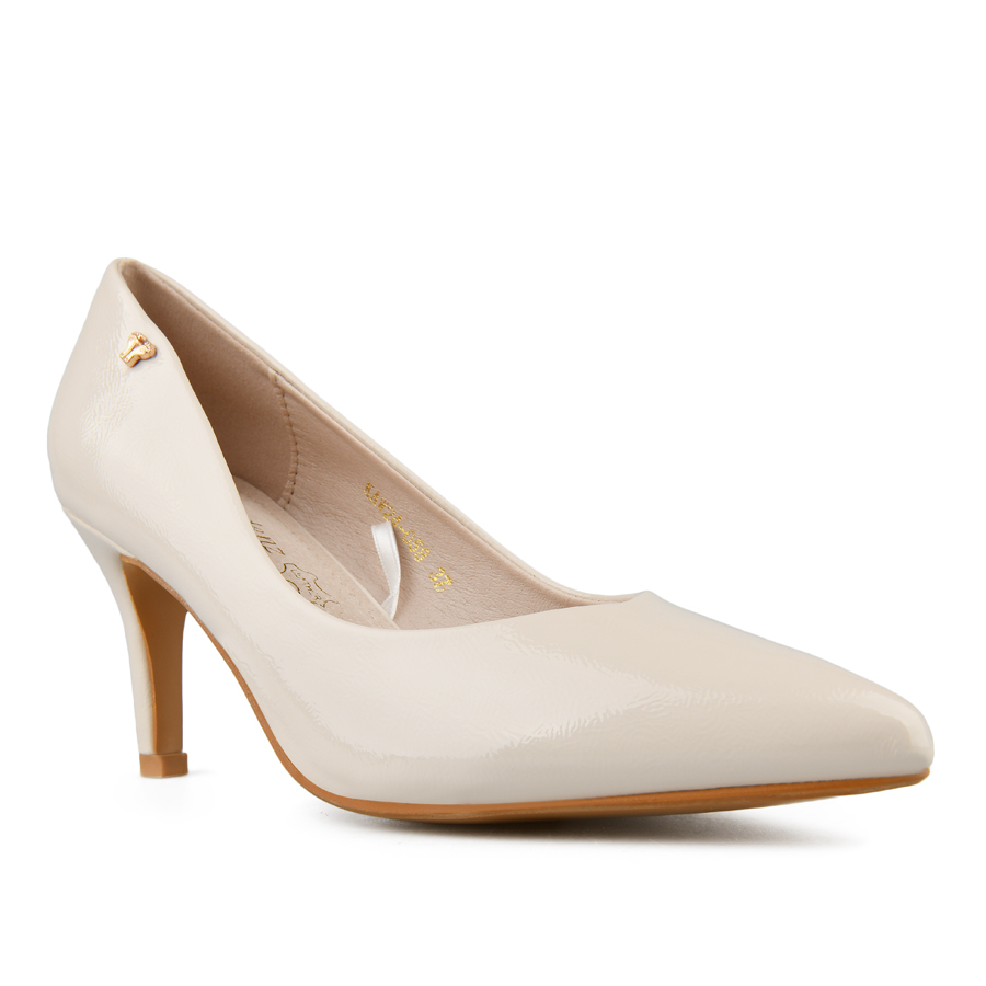 дамски обувки еко кожа светло бежови 2