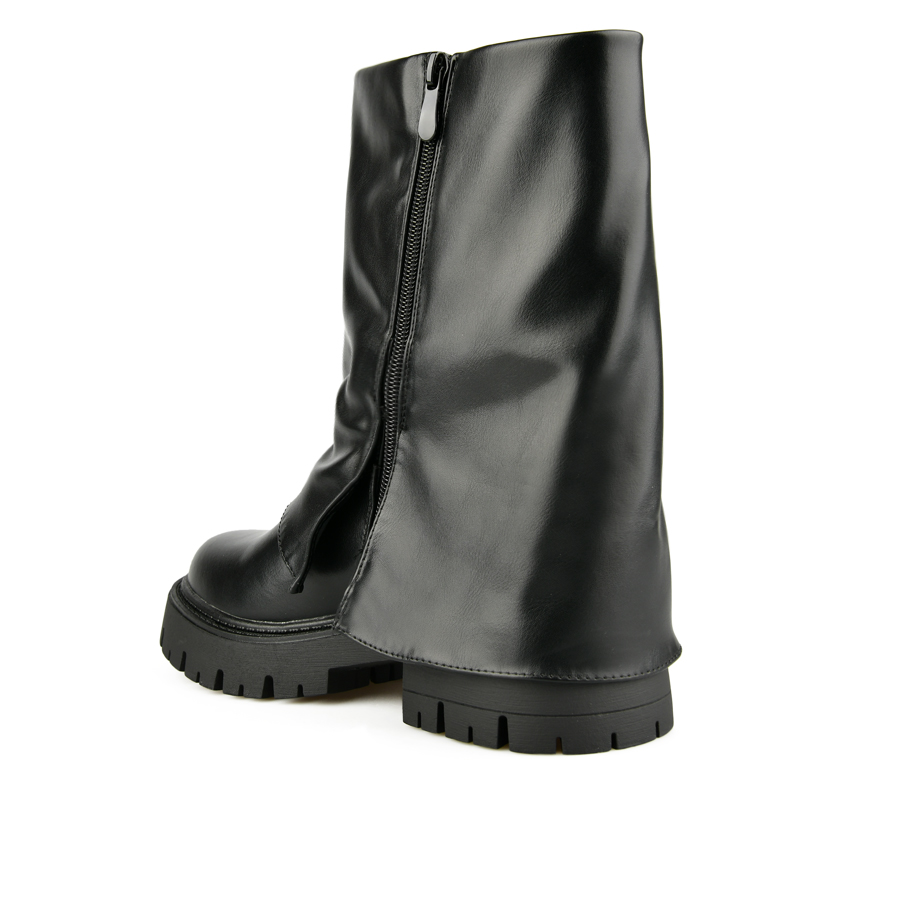 γυναικεία μποτάκια οικολογικό δέρμα μαύρο 3