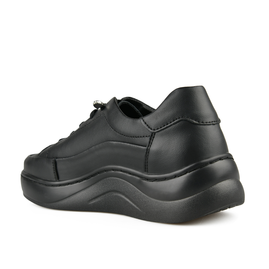 γυναικεία παπούτσια φυσικό δέρμα μαύρο 3