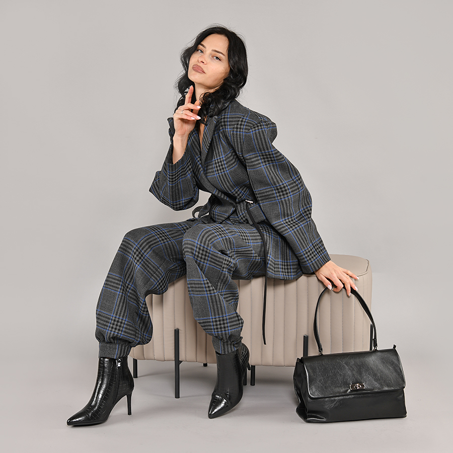 дамски боти еко кожа черни 6