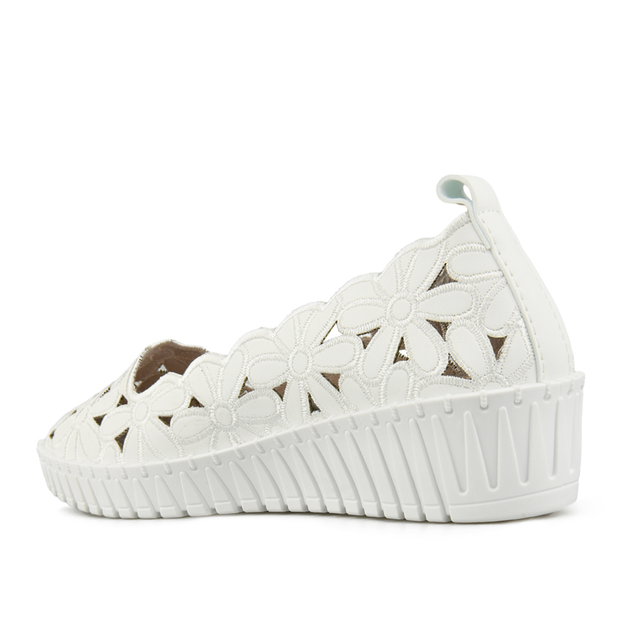 дамски обувки еко кожа бели 2