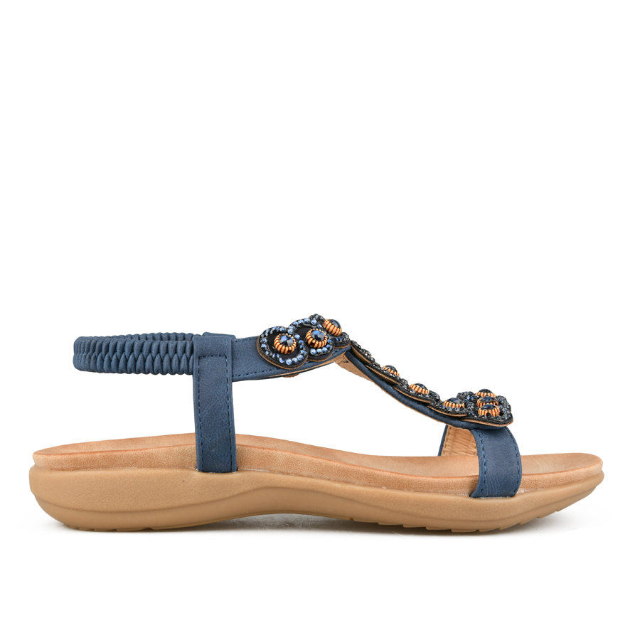 дамски сандали еко кожа сини 0