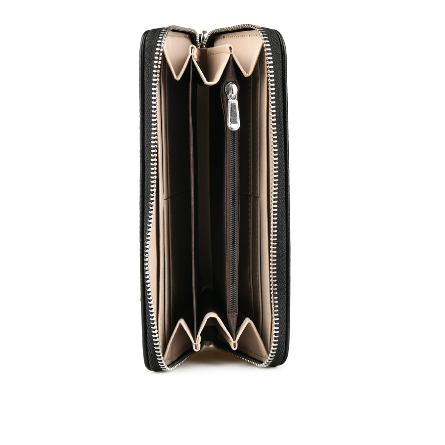 γυναικείο πορτοφόλι οικολογικό δέρμα μαύρο 2