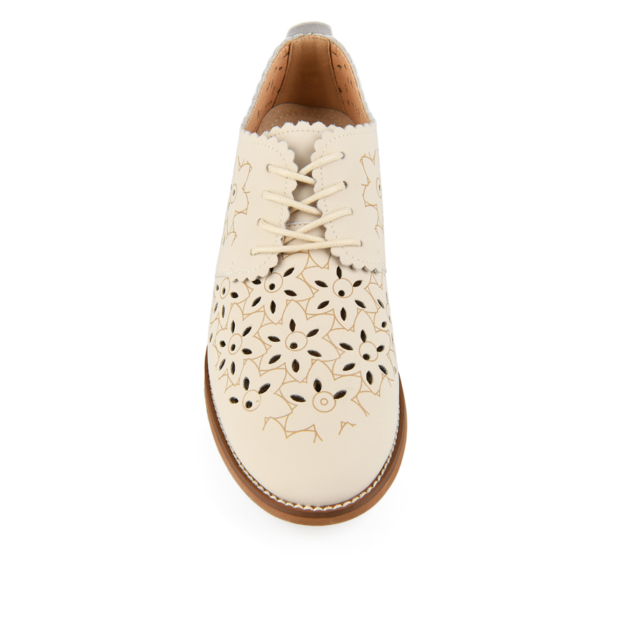 γυναικεία παπούτσια φυσικό δέρμα μπεζ 1