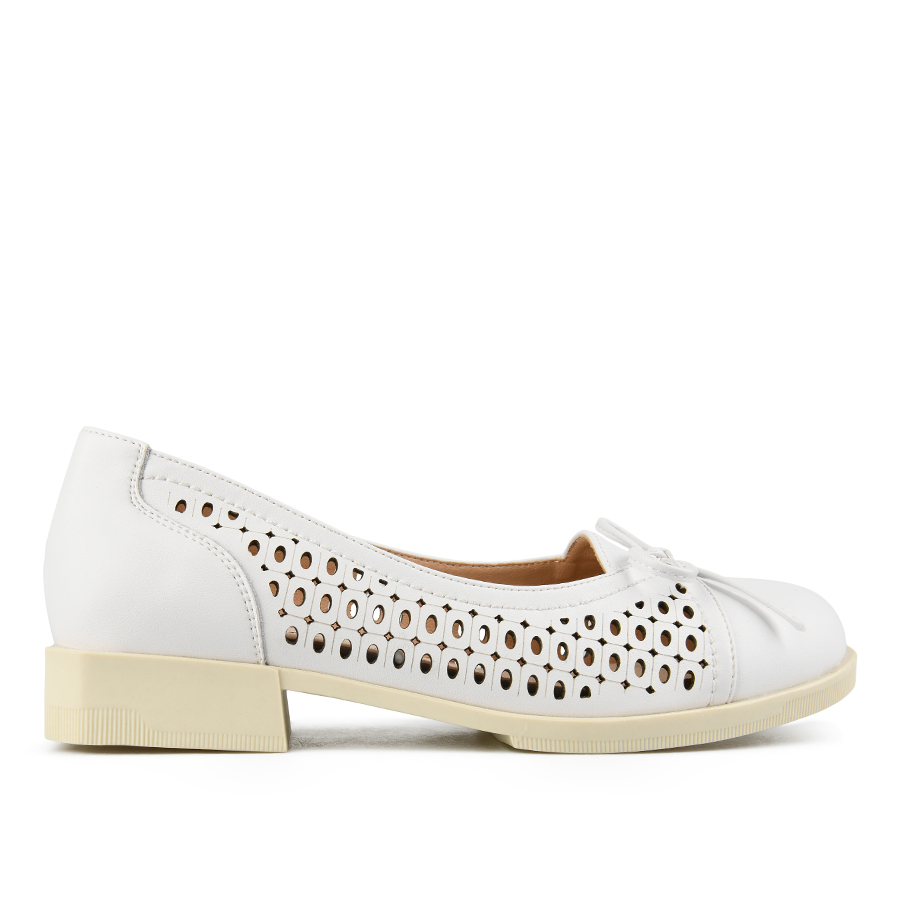 γυναικεία παπούτσια φυσικό δέρμα λευκά 0