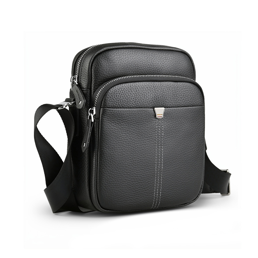 geantă bărbați piele naturală negru 0